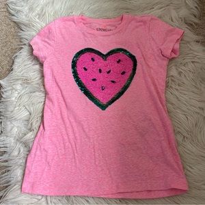 J.Crew Crewcuts girls flip sequins tee t-shirt 8